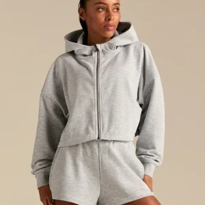 Comfort Lightweight Draw Hem Hoodie | Grey Marl