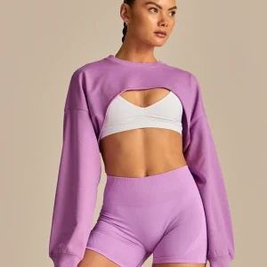 Comfort Pump Cover Ultra Cropped Sweat | Vivid Orchid